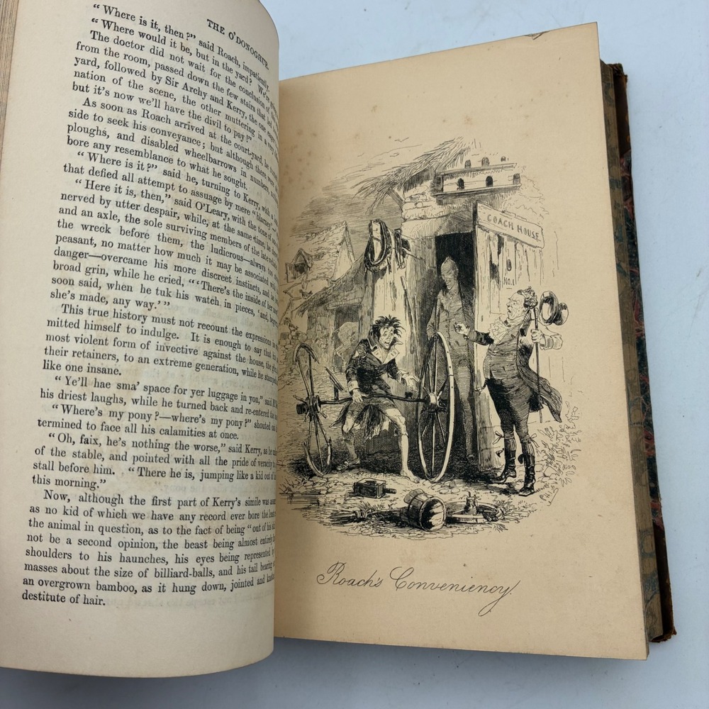 1865 The O'Donoghue Charles Lever Phiz Illustrated Leather Book - Picture 6 of 8